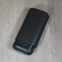 Davidoff Classic Leaf R-2 Cigar Case - 2 Cigars Robusto - Black (End of Line)