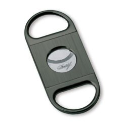 Davidoff Double Blade Cigar Cutter - Stainless Steel Brushed Anthracite