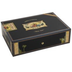 Elie Bleu Flor de Alba Black Humidor - 110 Cigar Capacity