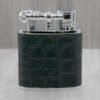 J Cure C.Gars Collection Jet Flame Table Lighter - Black Crocodile Leather (End of Line)