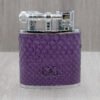 J Cure C.Gars Collection Jet Flame Table Lighter - Purple Python Leather (End of Line)