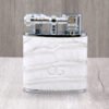 J Cure C.Gars Collection Jet Flame Table Lighter - White Crocodile Leather (End of Line)