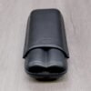 J Cure C.Gars Collection - Leather Cigar Case - Black 2 Cigar Capacity (End of Line)