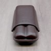 J Cure C.Gars Collection - Leather Cigar Case - Brown 2 Cigar Capacity (End of Line)