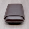J Cure C.Gars Collection - Leather Cigar Case - Brown 3 Cigar Capacity (End of Line)