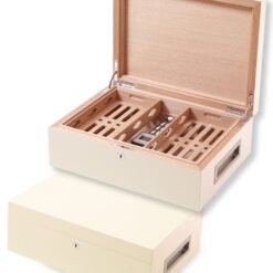 Villa Spa Cigar Humidor - up to 200 Cigar Capacity - White - Fast Dispatch Available