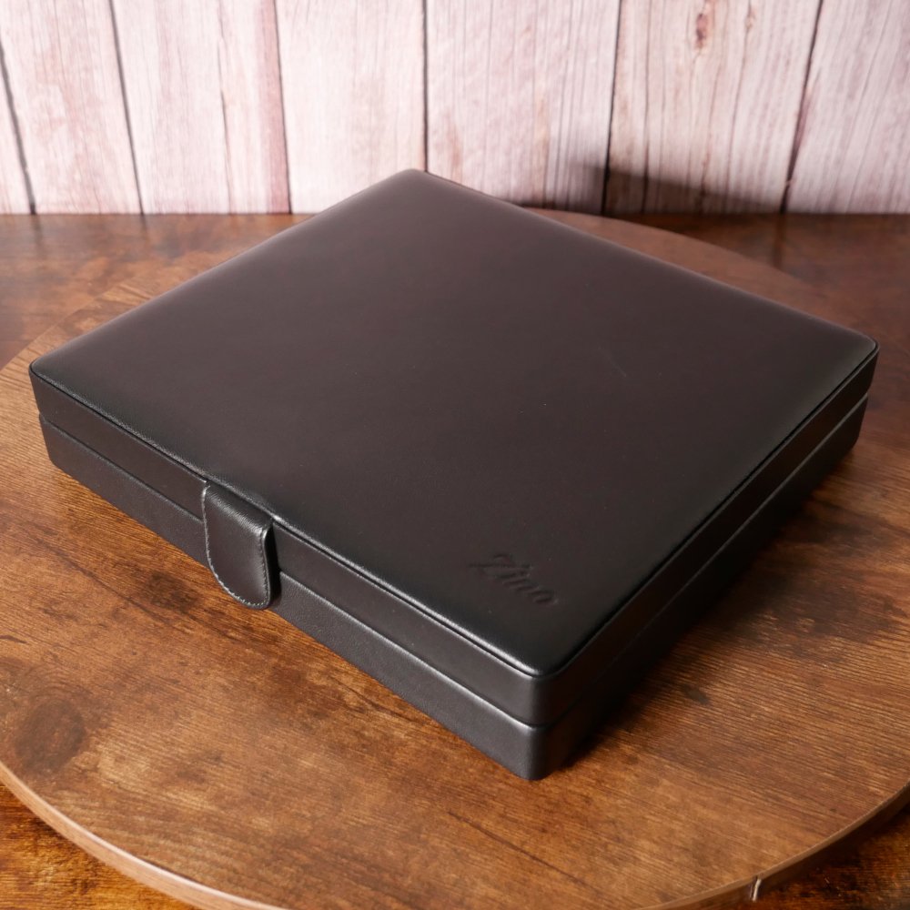 Zino Black Leather Travel Humidor - 10 Cigar Capacity (End of Line)